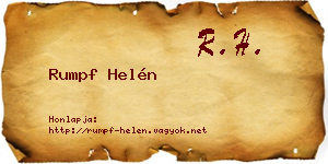Rumpf Helén névjegykártya